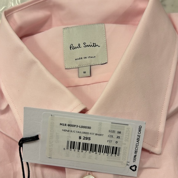 Paul Smith, men’s dress shirt, size 16, pink - Picture 4 of 6